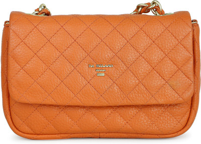 

Da Milano Women Casual Orange Genuine Leather Sling Bag