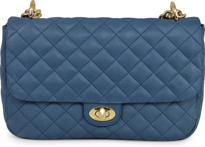 

Da Milano Women Casual Blue Genuine Leather Sling Bag