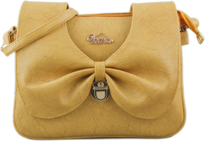 

Voaka Girls Casual Yellow PU Sling Bag