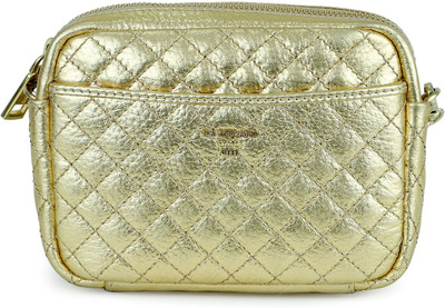 

Da Milano Women Casual Gold Genuine Leather Sling Bag