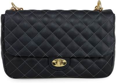 

Da Milano Women Casual Black Genuine Leather Sling Bag