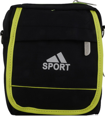 

Crown Men & Women Sports Black, Green PU Sling Bag