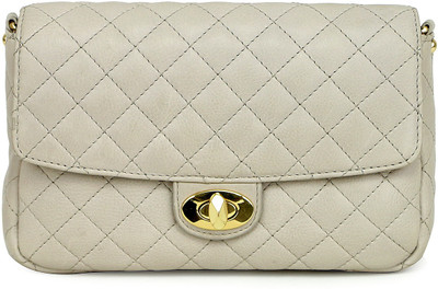 

Da Milano Women Casual Beige Genuine Leather Sling Bag