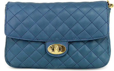 

Da Milano Women Casual Blue Genuine Leather Sling Bag