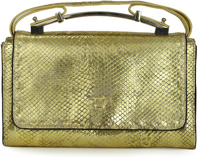 

Da Milano Women Casual Gold Genuine Leather Sling Bag