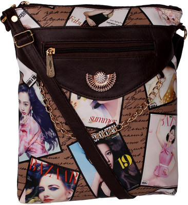 

aaradhya creations Girls Casual Brown PU Sling Bag