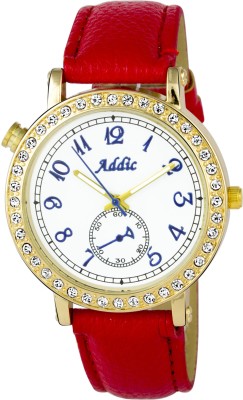 Addic Blushing Bride Studded Red & Gold Watch  - For Women   Watches  (Addic)