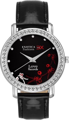 Exotica Fashion EX-LRRP-Black Analog Watch  - For Girls   Watches  (Exotica Fashion)