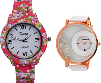

Creator Geneva And Half Moon White(Very May Colours) Return Gift Watch - For Women