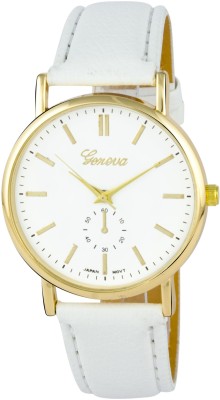 Geneva Keep It Simple Classy White Watch  - For Women   Watches  (Geneva)