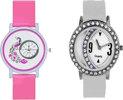CM Stylish Dial Multicolor rich look combo of 2 Stylish Pattern Corporate Imperial Analog Watch  - For Women   Watches  (CM)