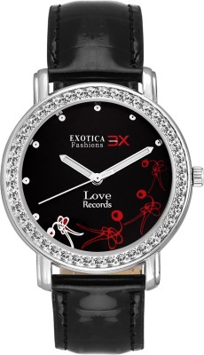 Exotica Fashion EX-LRRD-Black Analog Watch  - For Girls   Watches  (Exotica Fashion)