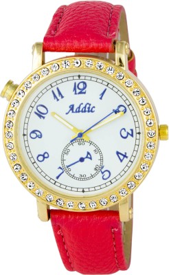 Addic Blushing Bride Studded Dark Pink & Gold Watch  - For Women   Watches  (Addic)