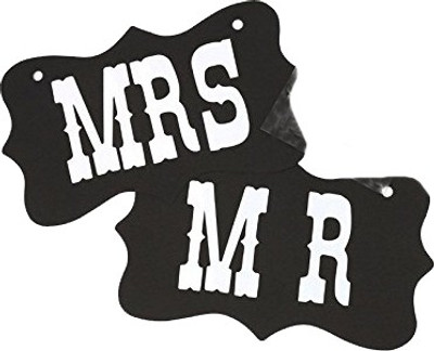 

Futaba "Mr&Mrs" Letter Wedding party Photography Props - Black Pennant Flag(15 ft, Pack of 2)