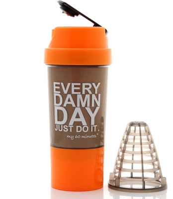 

My 60 Minutes Gym Shaker 500 ml Shaker(Pack of 1, Orange)