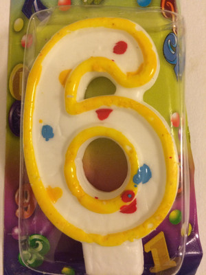 

Funcart Funcart Yellow Number 6 Dotted Candle Candle(Multicolor, Pack of 1)
