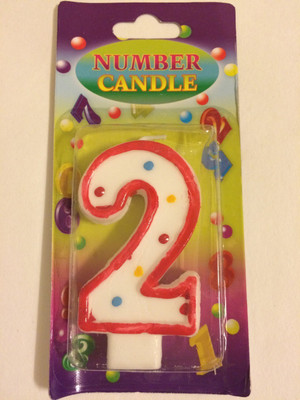 

Funcart Funcart Red Number 2 Dotted Candle Candle(Multicolor, Pack of 1)