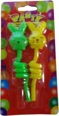 

Funcart Funcart YELLOW AND GREEN SPIRAL RABBITE SHAPE CANDLE Candle(Multicolor, Pack of 1)