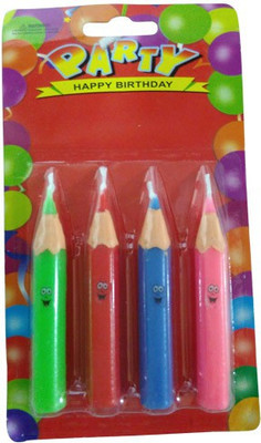 

Funcart Funcart MULTICOLOR PENCIL SHAPE CANDLE Candle(Multicolor, Pack of 1)