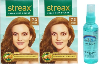 16% OFF on Streax HAIR COLOR GOLDEN BLONDE WITH PINK ROOT HAIR SERUM(Set of  6) on Flipkart 