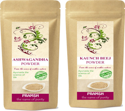 

Pramsh Premium Quality Ashwagandha & Kaunch Beej Powder Combo 100gm Each(200 g)