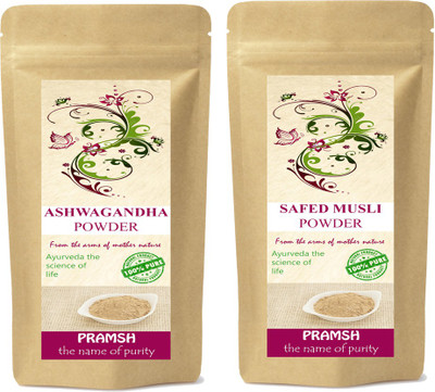 

Pramsh Premium Quality Ashwagandha & Safed Musli Powder Combo 100gm Each(200 g)
