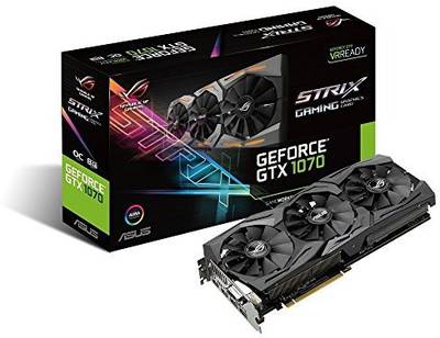 ASUS NVIDIA ASUS GeForce GTX 1070 8GB ROG STRIX OC Edition Graphic Card STRIX-GTX1070-O8G-GAMING 8 GB GDDR5 Graphics Card  (Black)