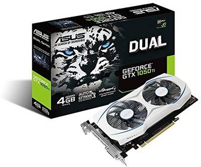 ASUS NVIDIA ASUS Geforce Dual GTX 1050 Ti 4GB Dual Fan Edition DVI