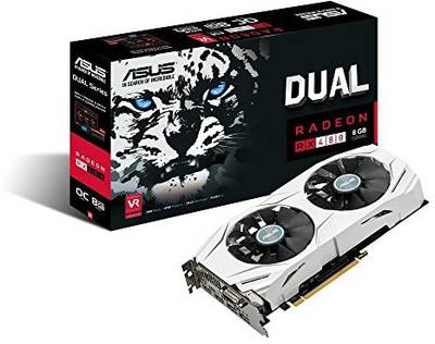 ASUS AMD/ATI ASUS DUAL-RX480-O8G Radeon RX 480 8GB GDDR5 Fan OC Edition Graphic Cards 8 GB GDDR5 Graphics Card
