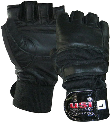 

USI Fitness Contact Wrap Gym & Fitness Gloves (, Black