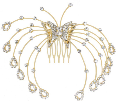 

Super Drool Glitter and Glamour Studded Hair Clip Hair Pin(Gold)