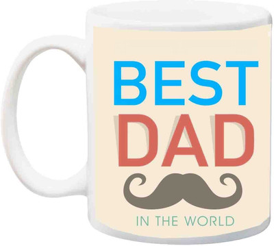 

ME&YOU Gift for Father/Daddy; Best Dad In the World HD printed Ceramic Mug(325 ml), Multicolor