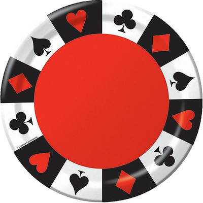 

Funcart Funcart Card Night 9 inch Plates Plate(Pack of 8)