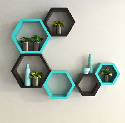 

Junkyard MDF Wall Shelf(Number of Shelves - 6, Multicolor)