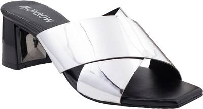 MONROW Women Black Heels