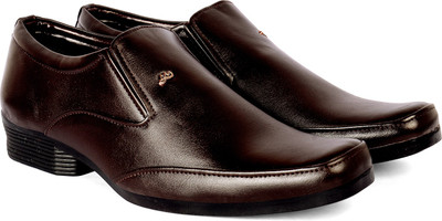 

Sam Stefy Brown Formal Slip On Shoes For Men(Brown)