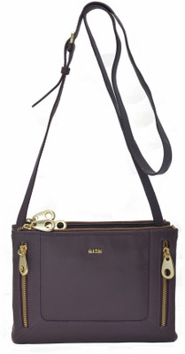 

RI2K Girls Casual Purple Genuine Leather Sling Bag