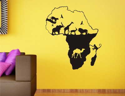 

Wall Guru  Wall Sticker For Living Room Sticker(Pack of 1, Black