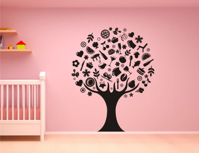 

Wall Guru  Wall Sticker For Living Room Sticker(Pack of 1, Black