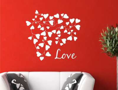

Wall Guru  Wall Sticker For Living Room Sticker(Pack of 1, White