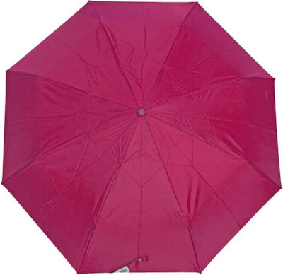 

Jazam 3 FOLD UMBRELLA MANUAL OPEN PLAIN DESIGN FOR RAINY AND SUMMER Umbrella(Pink)