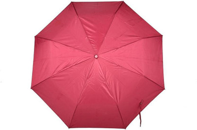 

Jazam 3 FOLD UMBRELLA MANUAL OPEN PLAIN DESIGN FOR RAINY AND SUMMER Umbrella(Maroon)