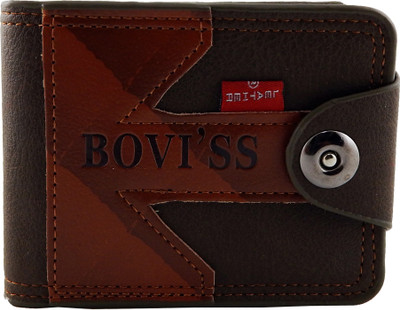

Bovis Men Grey, Khaki Genuine Leather, Fabric Wallet(12 Card Slots)