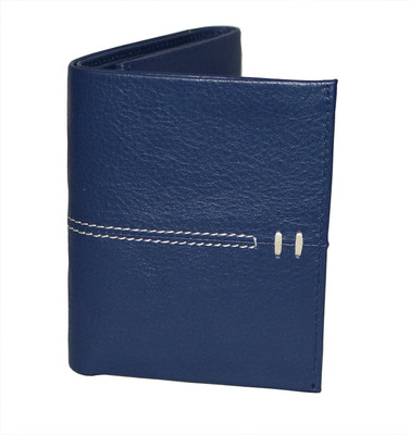 

Everyday Desire Men Blue Genuine Leather Wallet(6 Card Slots)