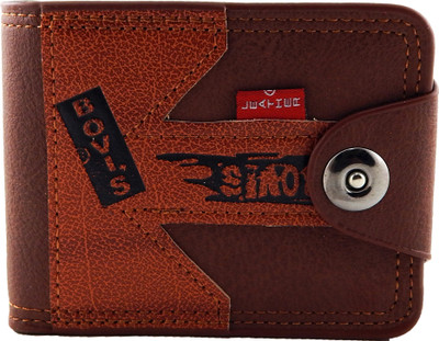 

Bovis Men Tan, Brown Genuine Leather, Fabric Wallet(12 Card Slots), Brown;tan