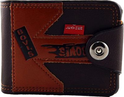 

Bovis Men Khaki, Brown Genuine Leather, Fabric Wallet(12 Card Slots), Brown;khaki