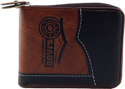 

Bovis Men Brown, Tan Genuine Leather, Fabric Wallet(5 Card Slots)
