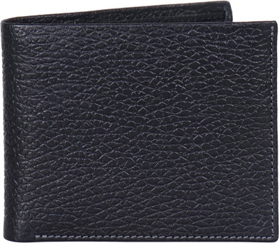 

Justanned Men Black Genuine Leather Wallet(6 Card Slots)