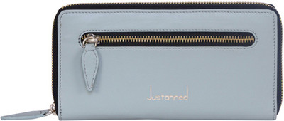 

Justanned Women Blue Genuine Leather Wallet(8 Card Slots)