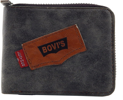 

Bovis Men Green, Tan Genuine Leather, Fabric Wallet(5 Card Slots)